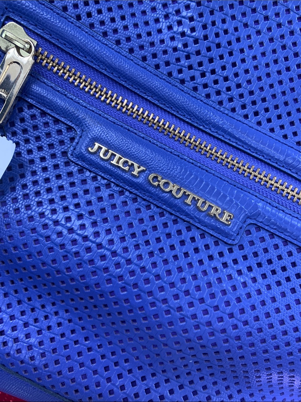 Juicy Couture Royal Purple Perforated Tote - Picture 2 of 7